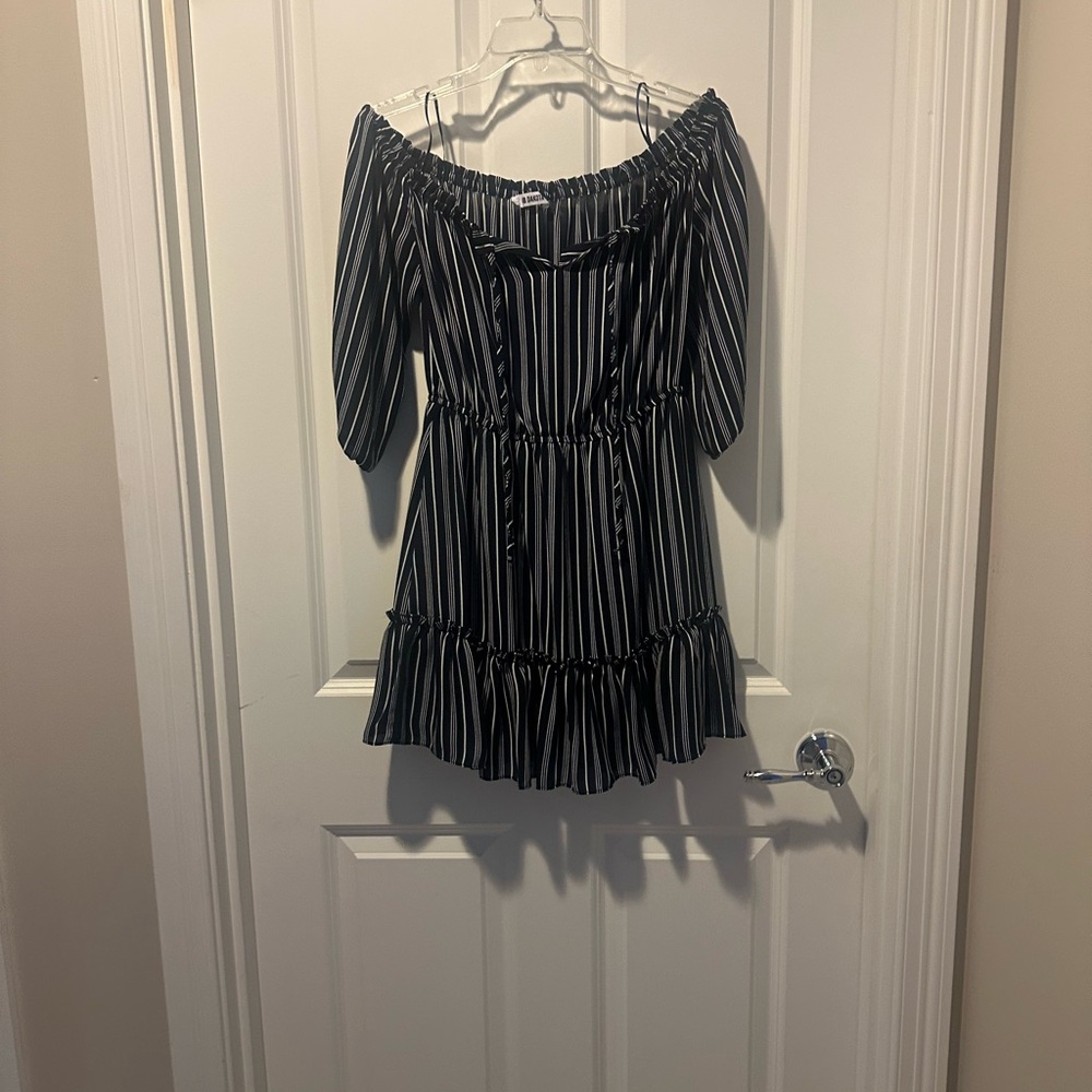 Striped Off-Shoulder Dress By BB Dakota